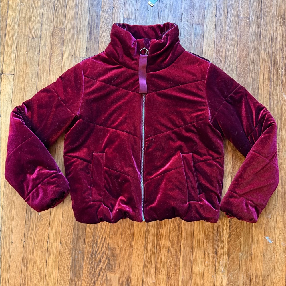 Burgundy Velvet Velour Jacket